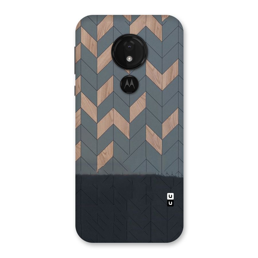 Greyish Wood Design Back Case for Moto G7 Power