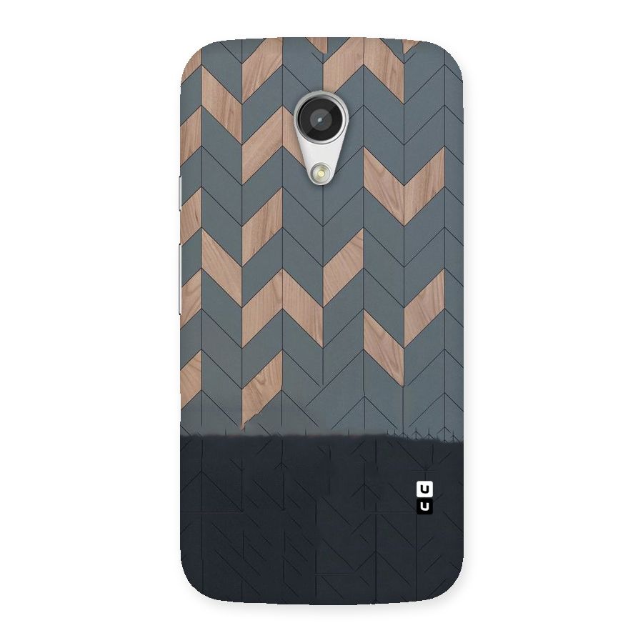 Greyish Wood Design Back Case for Moto G 2nd Gen