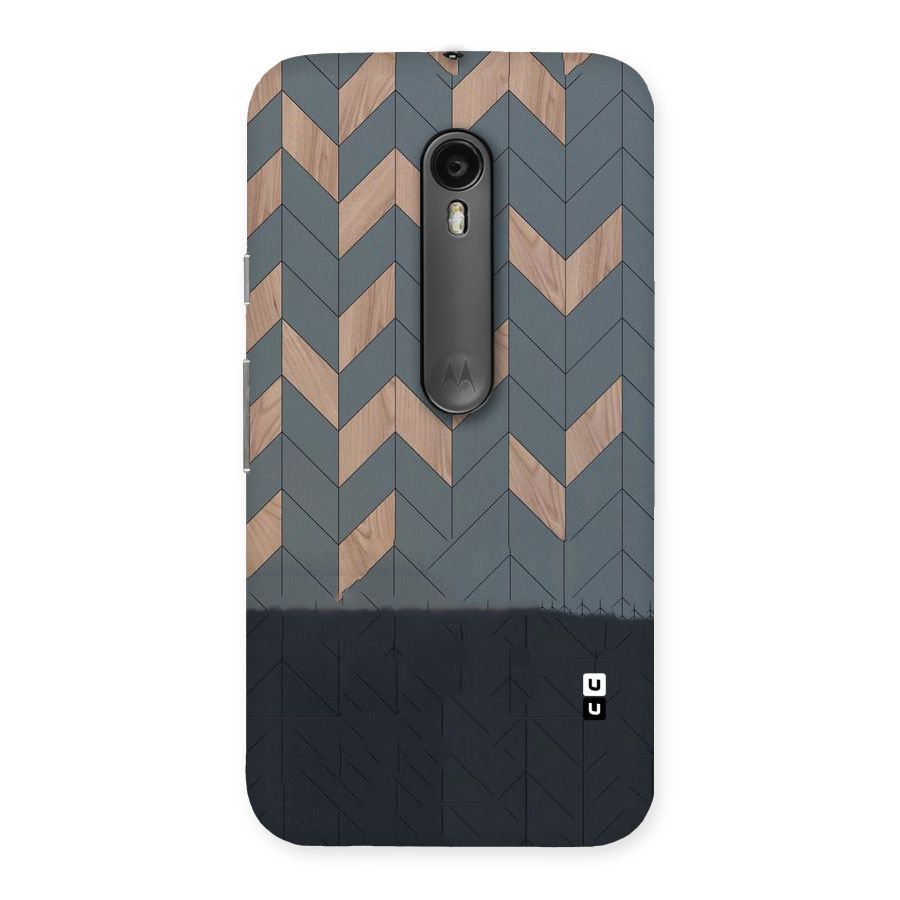 Greyish Wood Design Back Case for Moto G Turbo