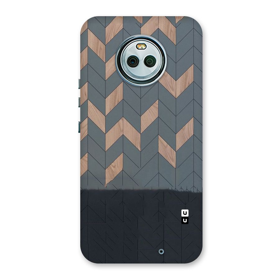 Greyish Wood Design Back Case for Moto X4