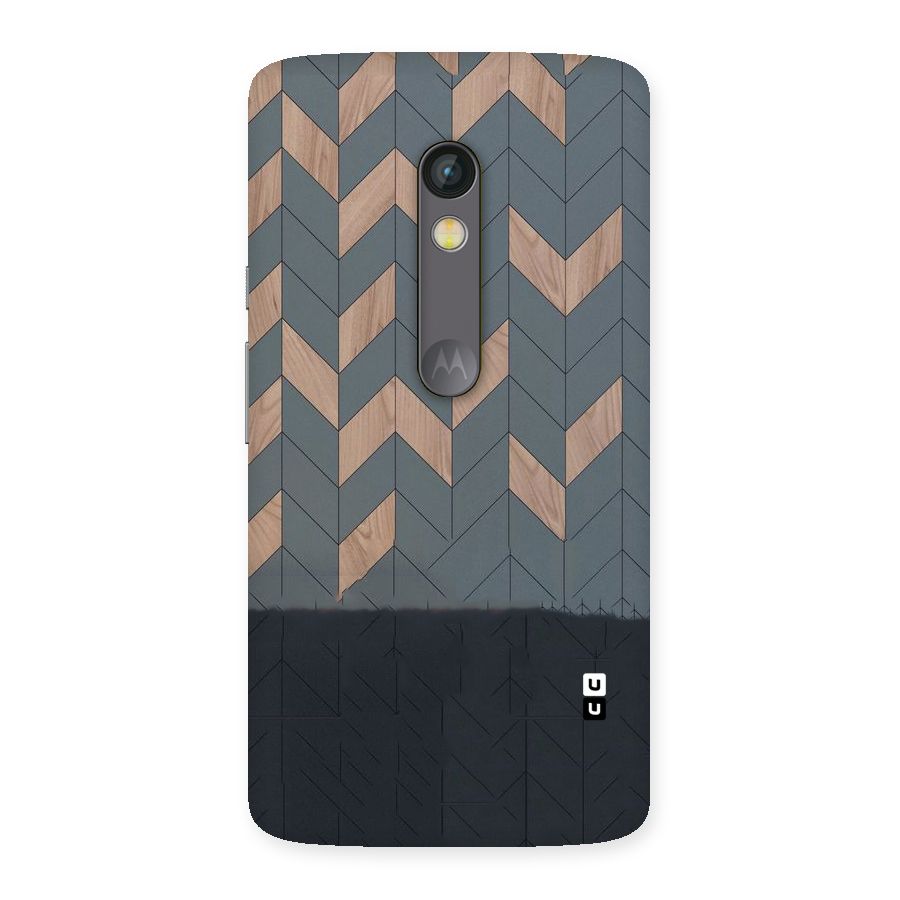 Greyish Wood Design Back Case for Moto X Play