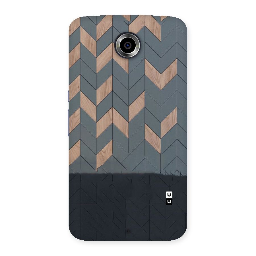 Greyish Wood Design Back Case for Nexsus 6