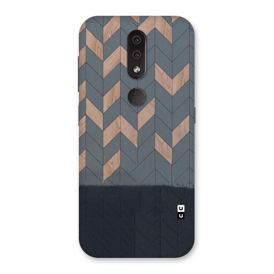 Greyish Wood Design Back Case for Nokia 4.2
