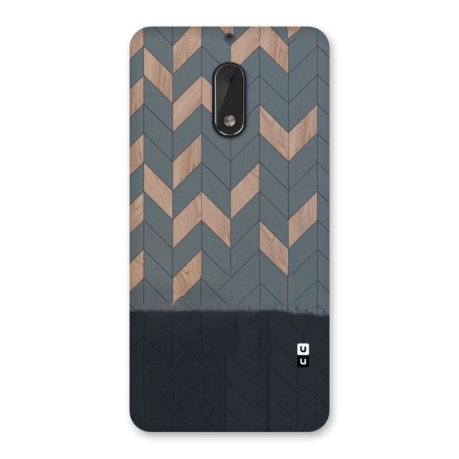 Greyish Wood Design Back Case for Nokia 6