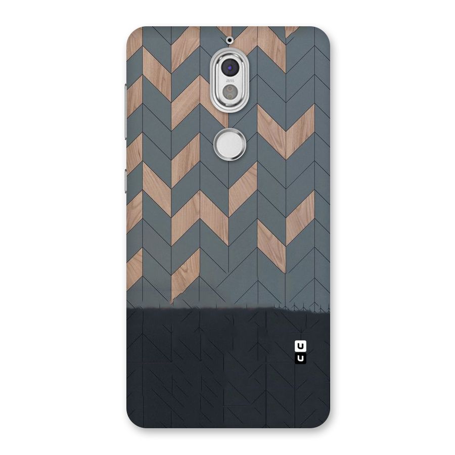 Greyish Wood Design Back Case for Nokia 7