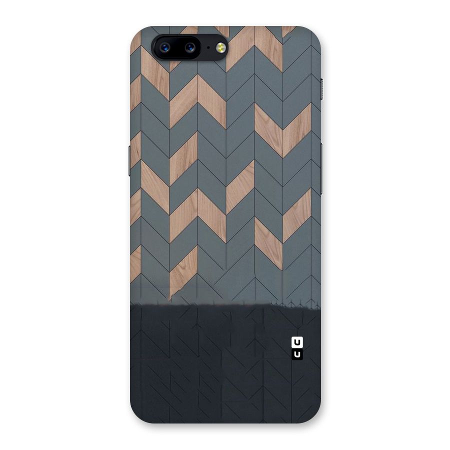 Greyish Wood Design Back Case for OnePlus 5