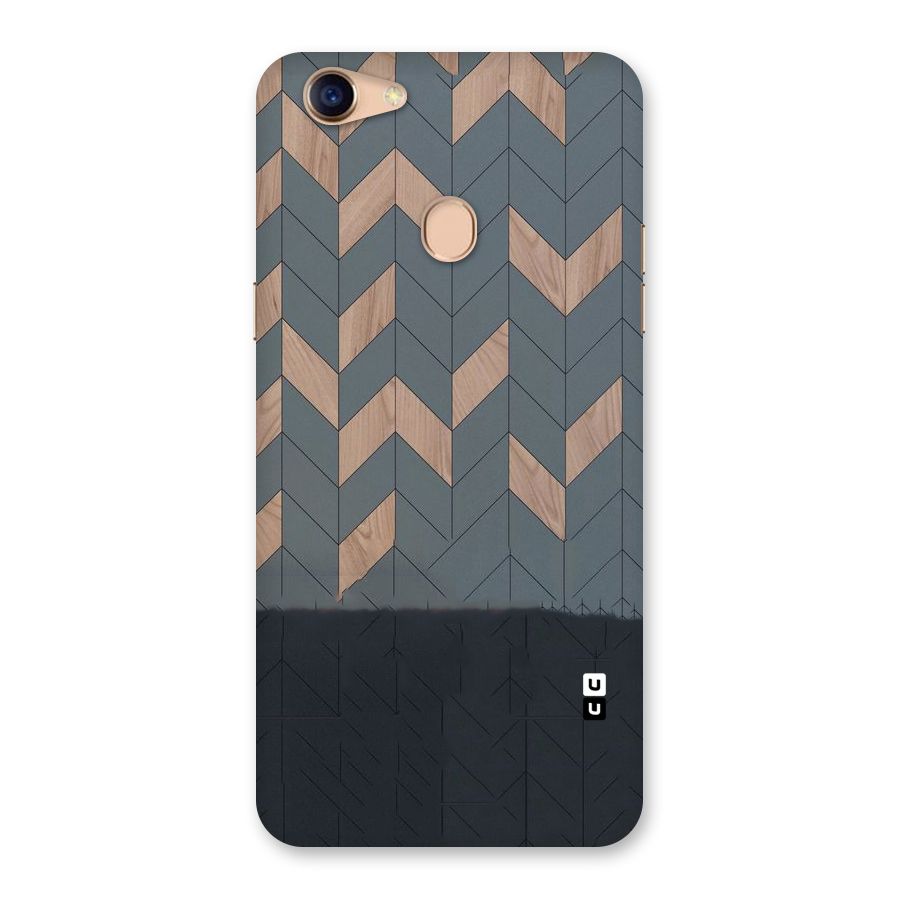 Greyish Wood Design Back Case for Oppo F5 Youth