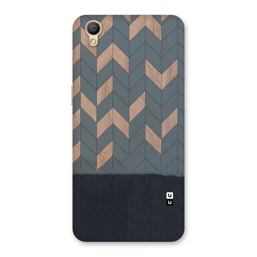 Greyish Wood Design Back Case for Oppo A37