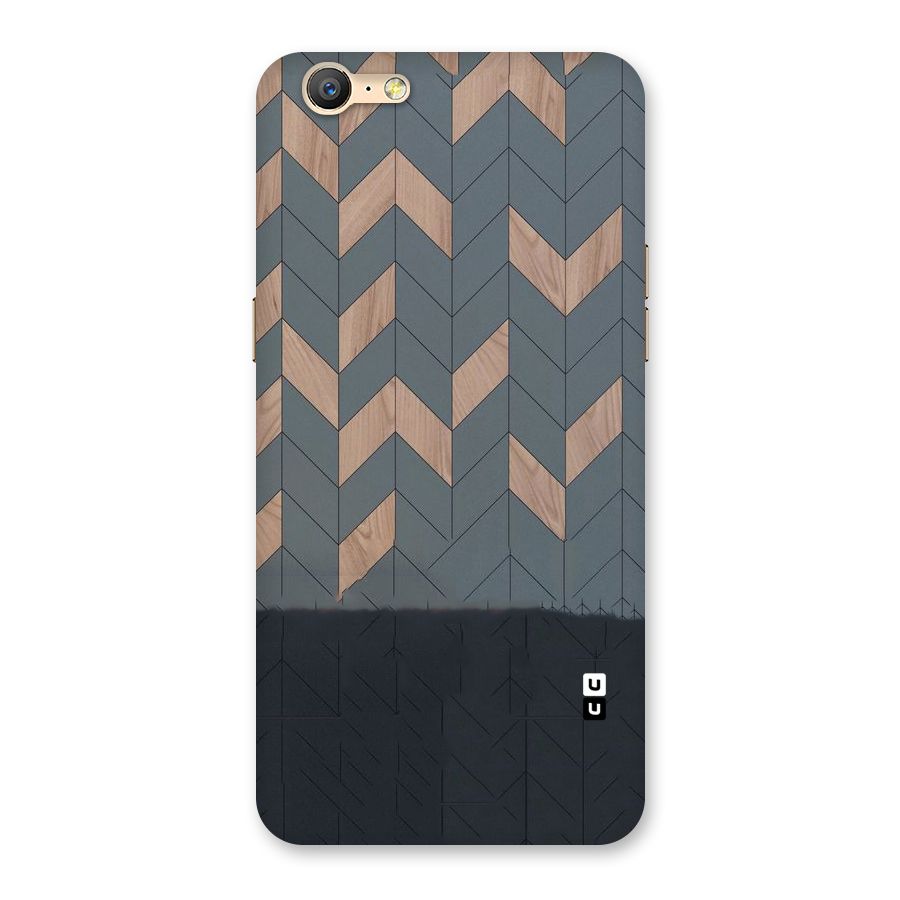Greyish Wood Design Back Case for Oppo A57