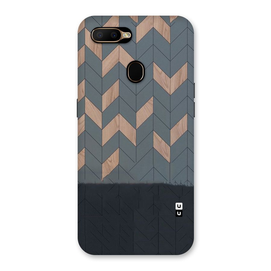 Greyish Wood Design Back Case for Oppo A5s