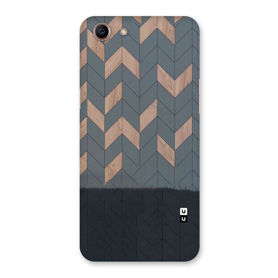 Greyish Wood Design Back Case for Oppo A83 (2018)