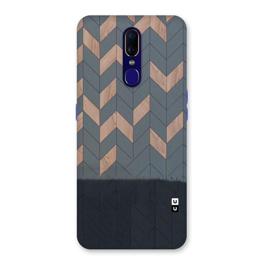 Greyish Wood Design Back Case for Oppo A9