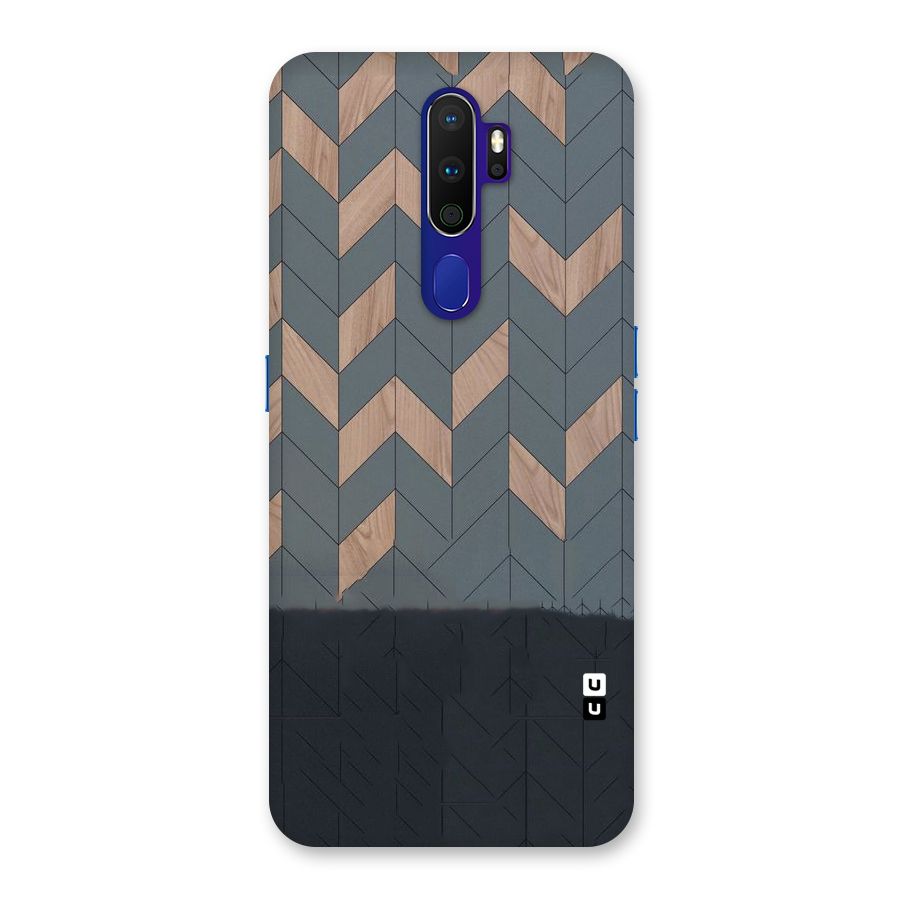 Greyish Wood Design Back Case for Oppo A9 (2020)