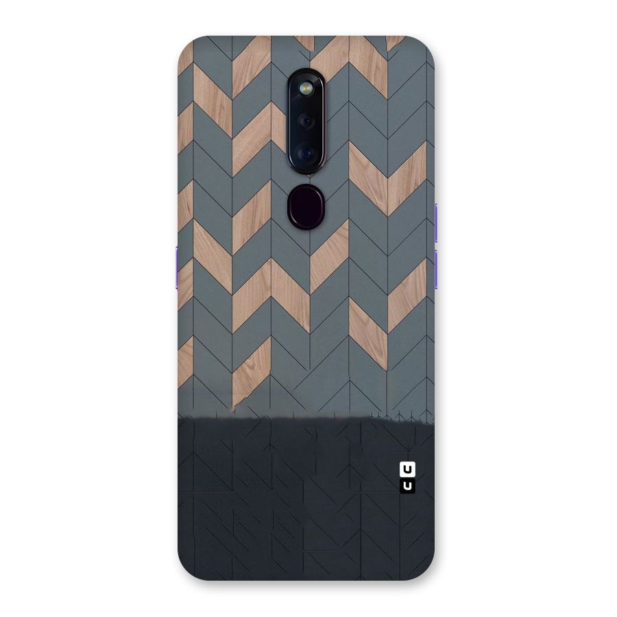 Greyish Wood Design Back Case for Oppo F11 Pro