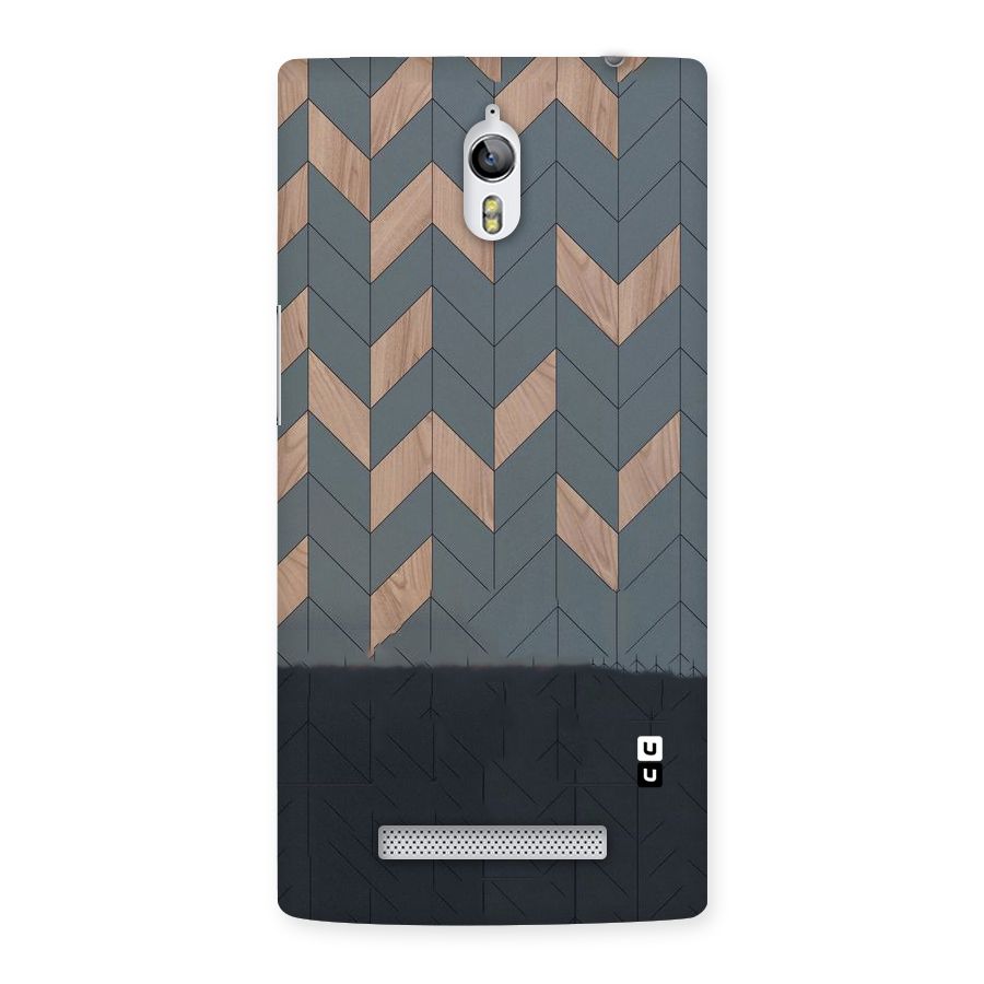 Greyish Wood Design Back Case for Oppo Find 7