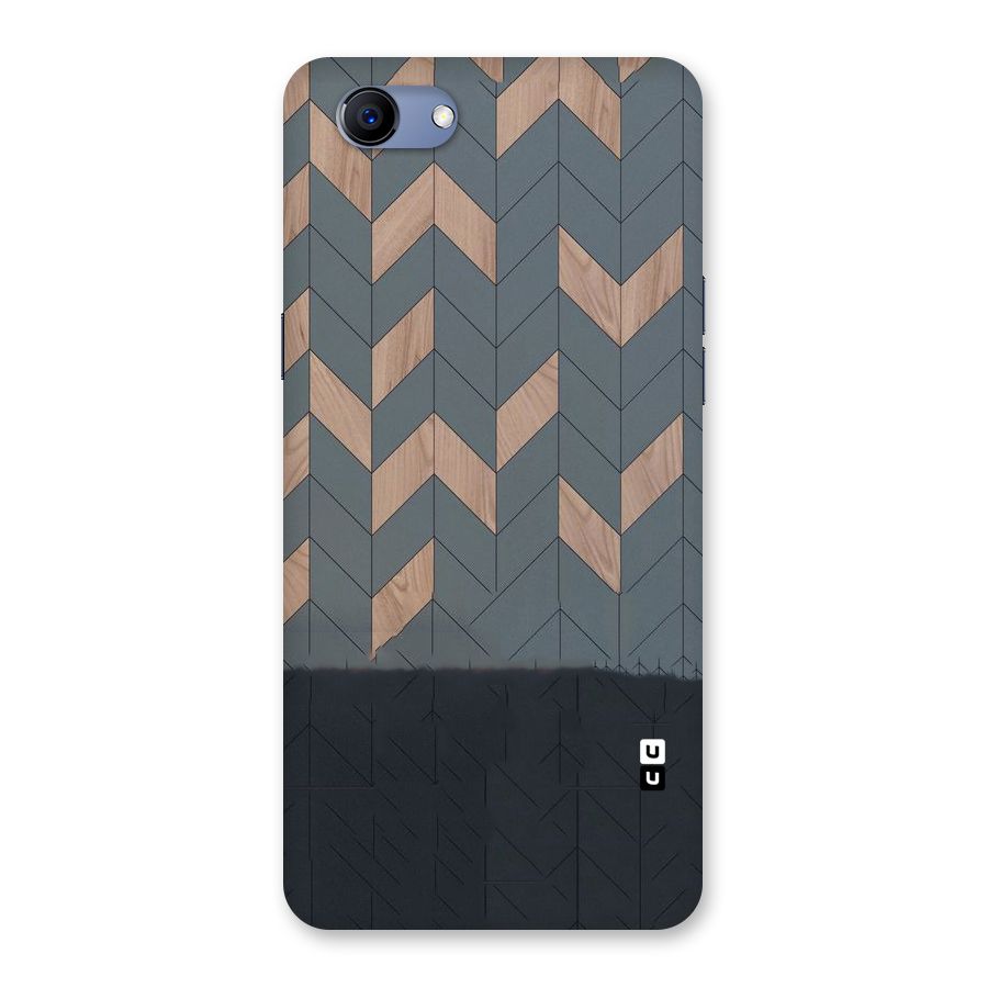 Greyish Wood Design Back Case for Oppo Realme 1