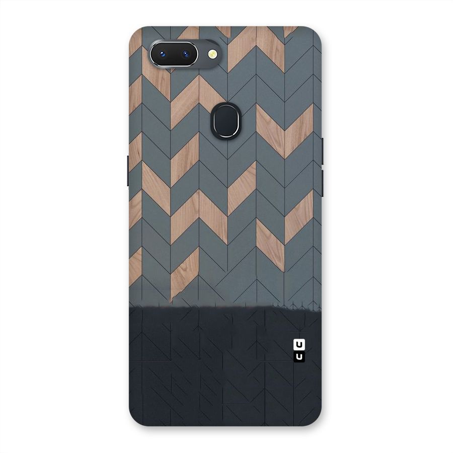 Greyish Wood Design Back Case for Oppo Realme 2