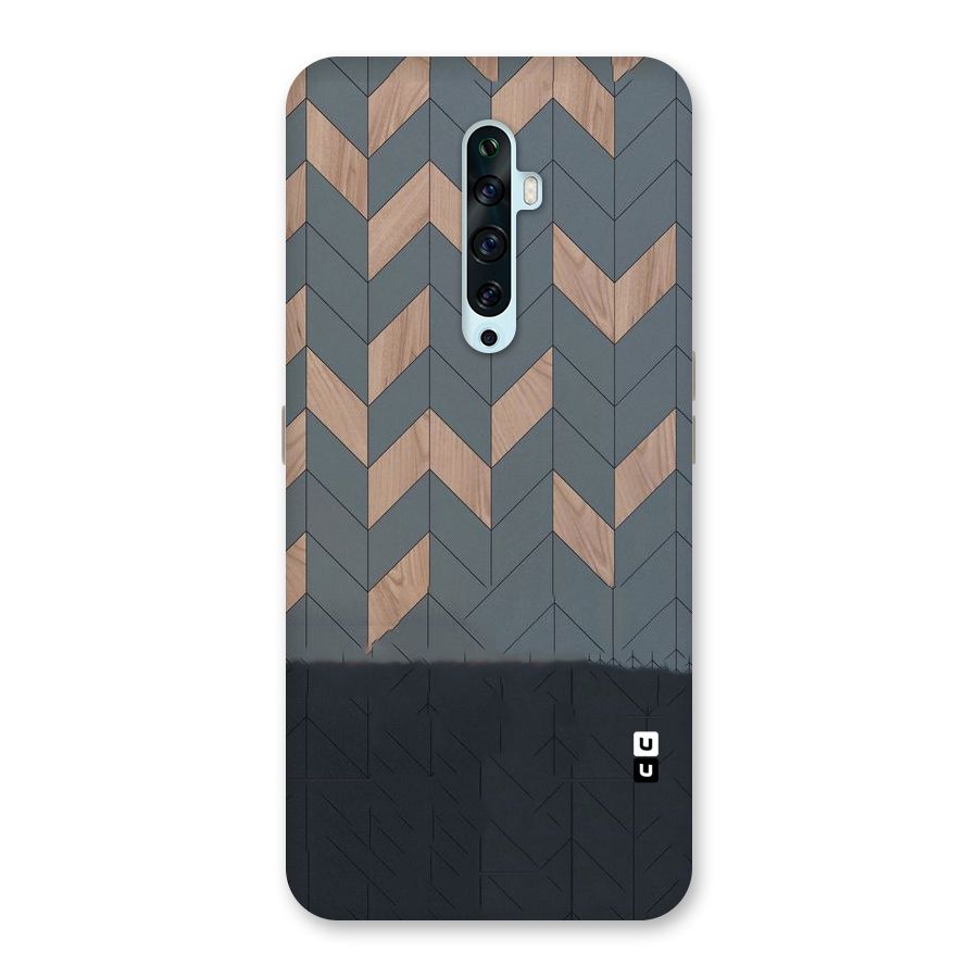 Greyish Wood Design Back Case for Oppo Reno2 F