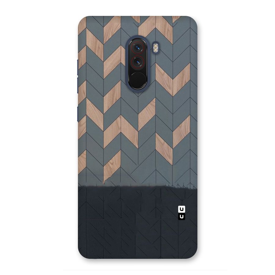 Greyish Wood Design Back Case for Poco F1