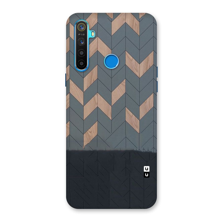 Greyish Wood Design Back Case for Realme 5s