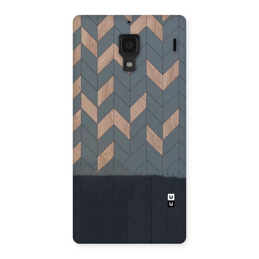 Greyish Wood Design Back Case for Redmi 1S