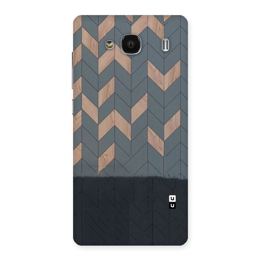 Greyish Wood Design Back Case for Redmi 2 Prime