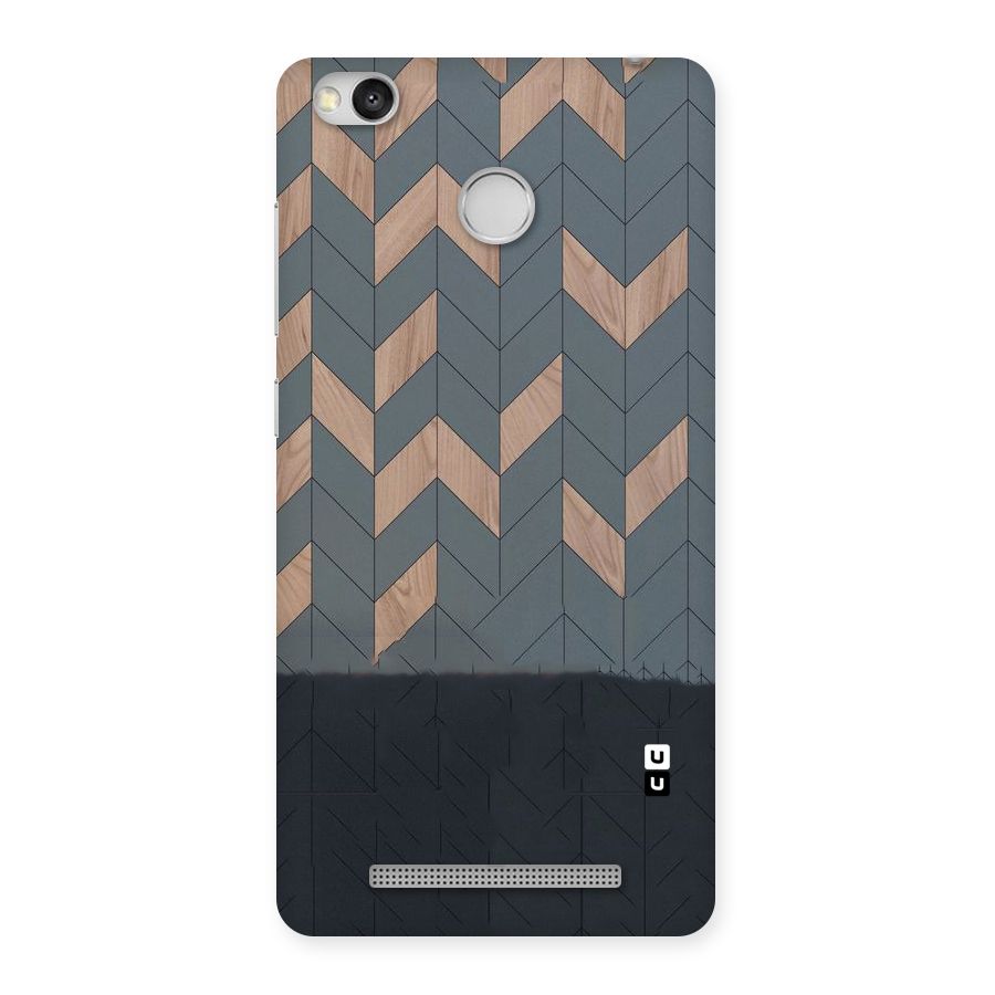 Greyish Wood Design Back Case for Redmi 3S Prime