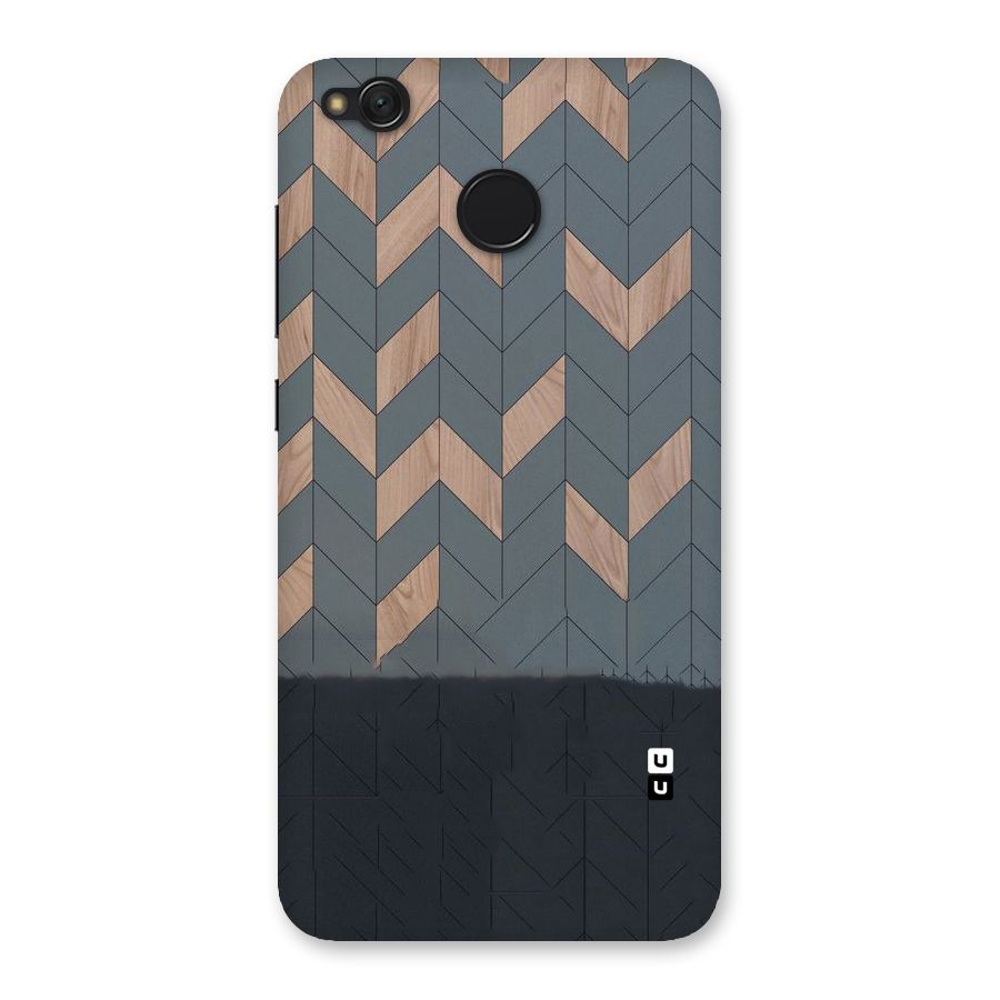 Greyish Wood Design Back Case for Redmi 4