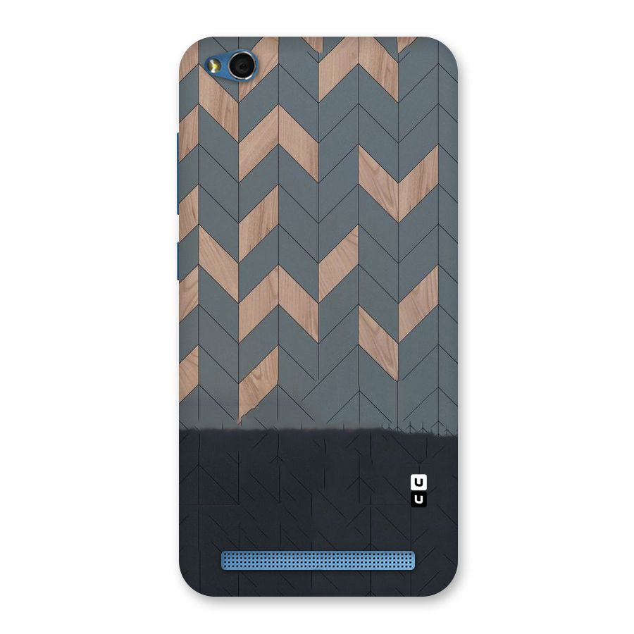 Greyish Wood Design Back Case for Redmi 5A