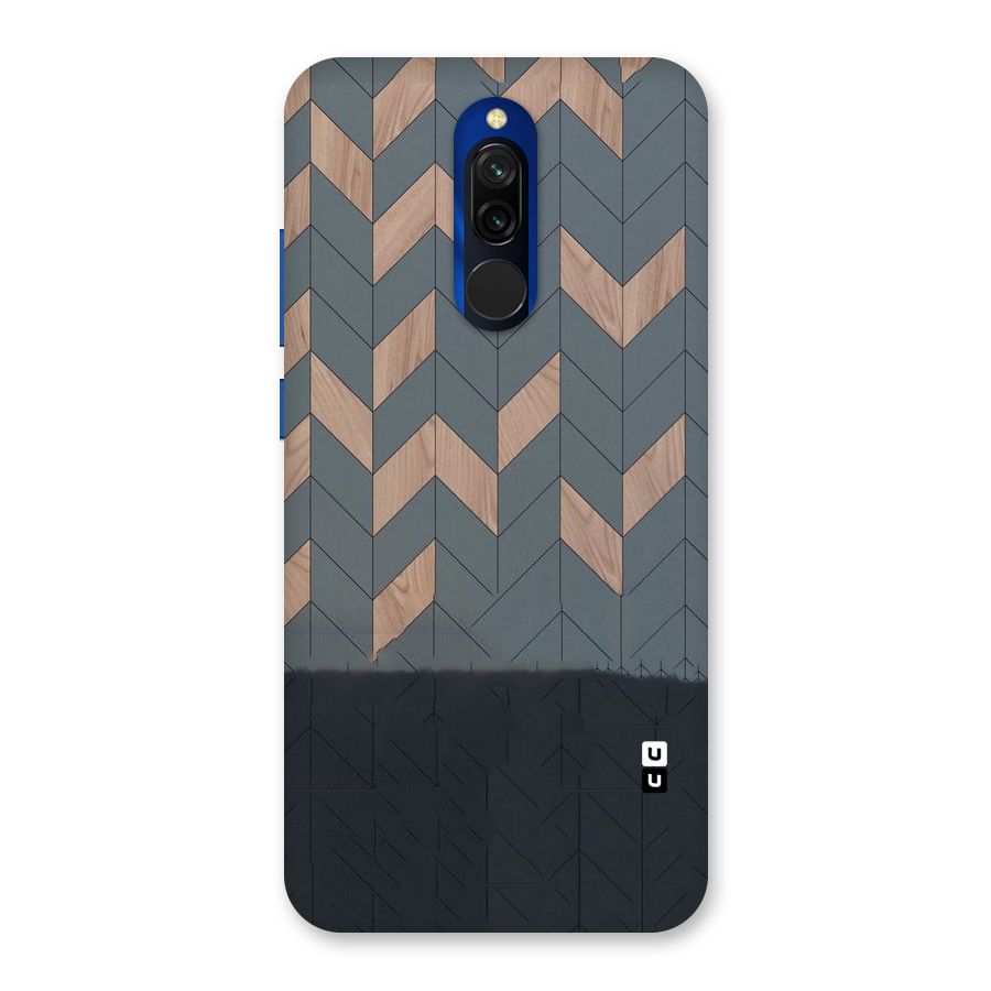 Greyish Wood Design Back Case for Redmi 8