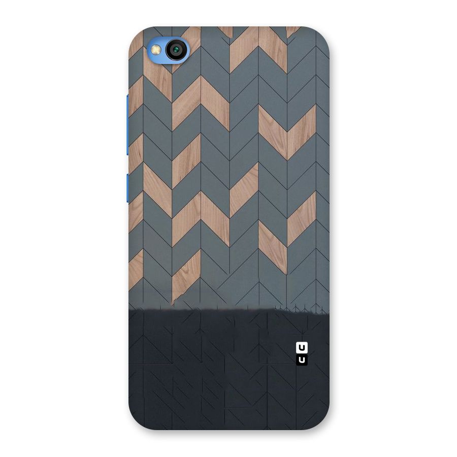 Greyish Wood Design Back Case for Redmi Go