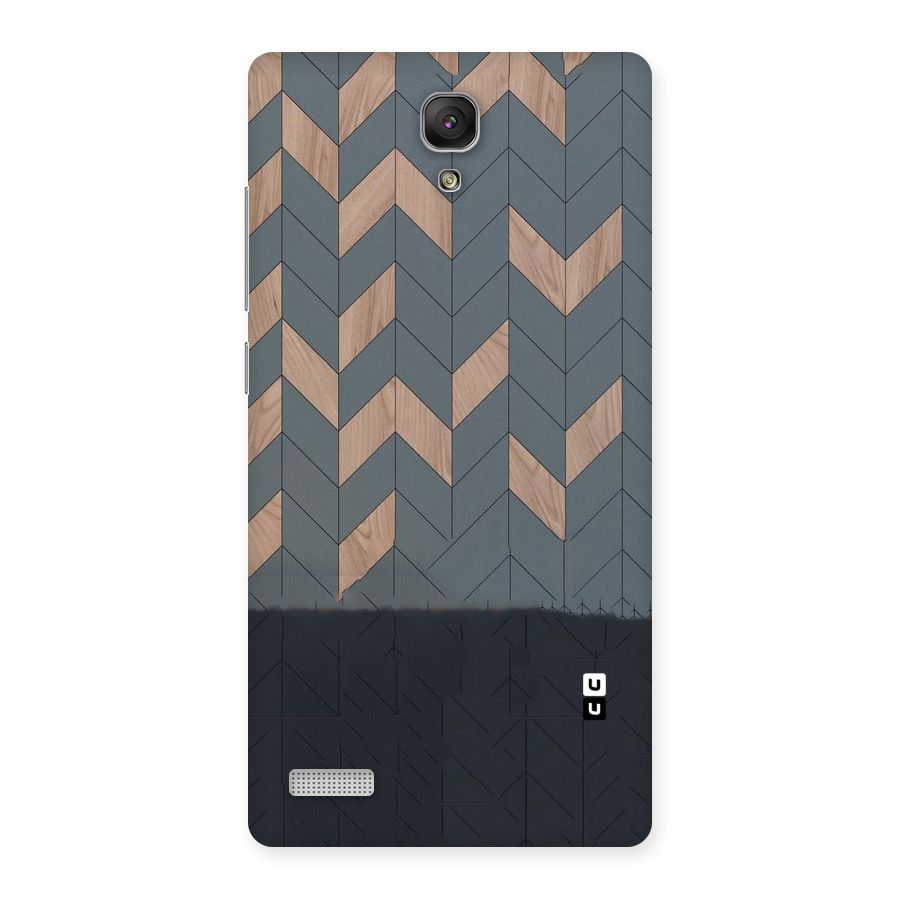 Greyish Wood Design Back Case for Redmi Note Prime