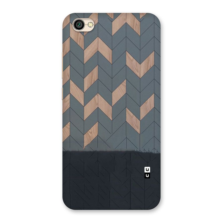 Greyish Wood Design Back Case for Redmi Y1 Lite