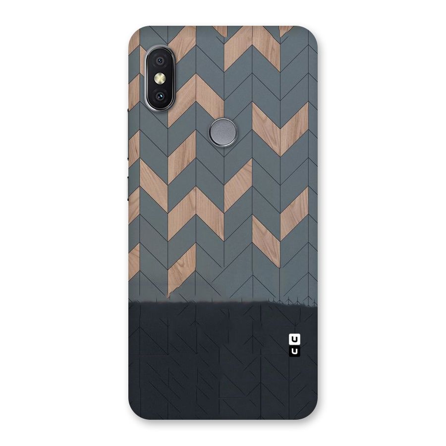 Greyish Wood Design Back Case for Redmi Y2
