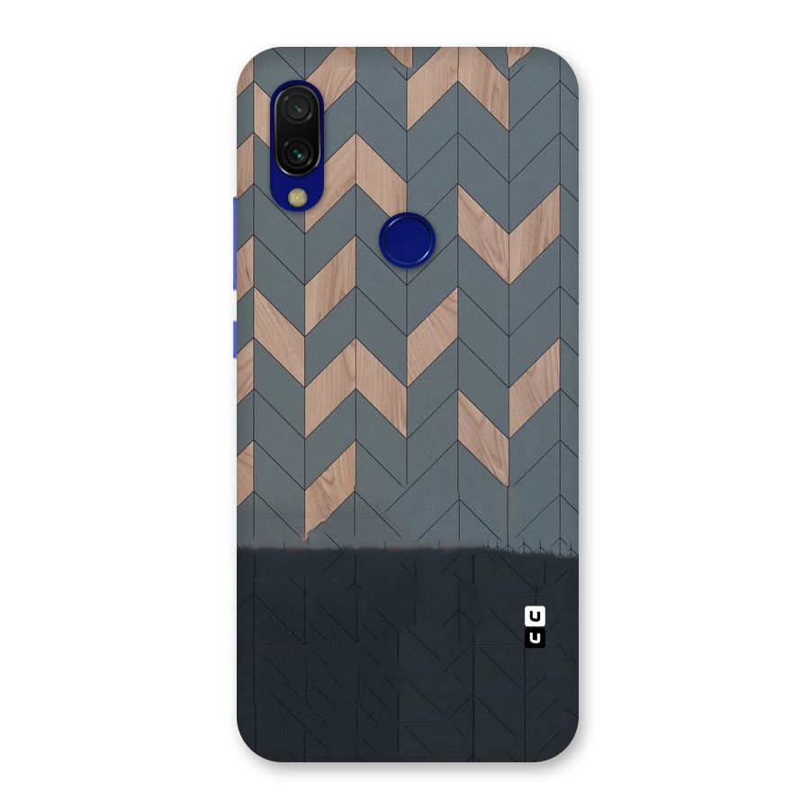 Greyish Wood Design Back Case for Redmi Y3