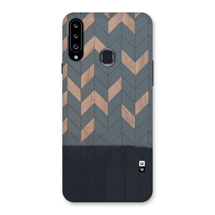 Greyish Wood Design Back Case for Samsung Galaxy A20s