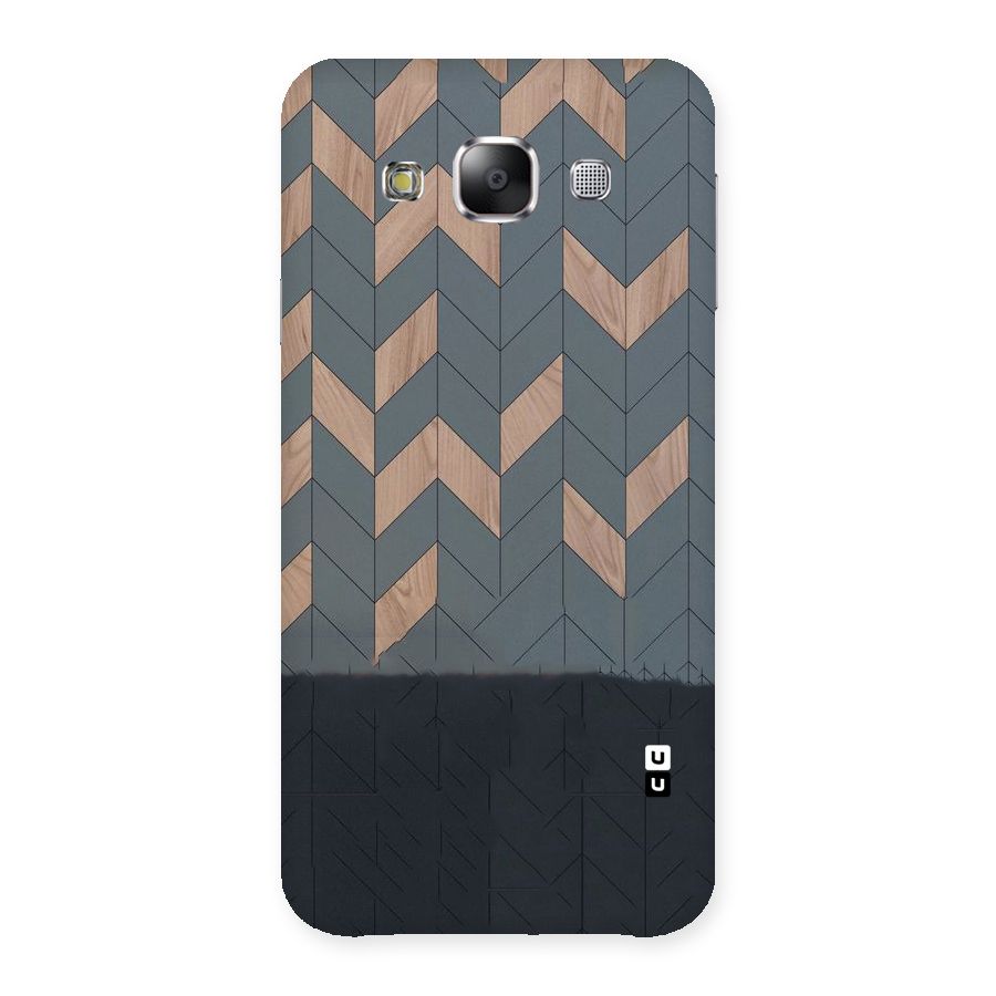 Greyish Wood Design Back Case for Samsung Galaxy E5