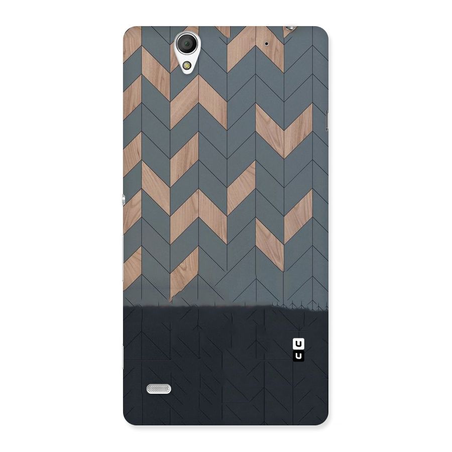 Greyish Wood Design Back Case for Sony Xperia C4