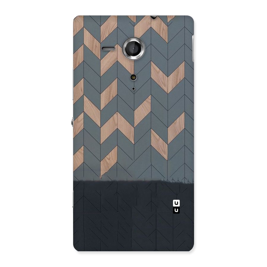 Greyish Wood Design Back Case for Sony Xperia SP