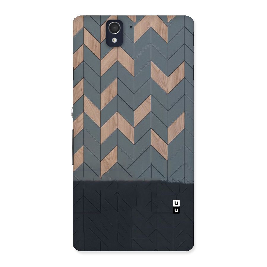 Greyish Wood Design Back Case for Sony Xperia Z