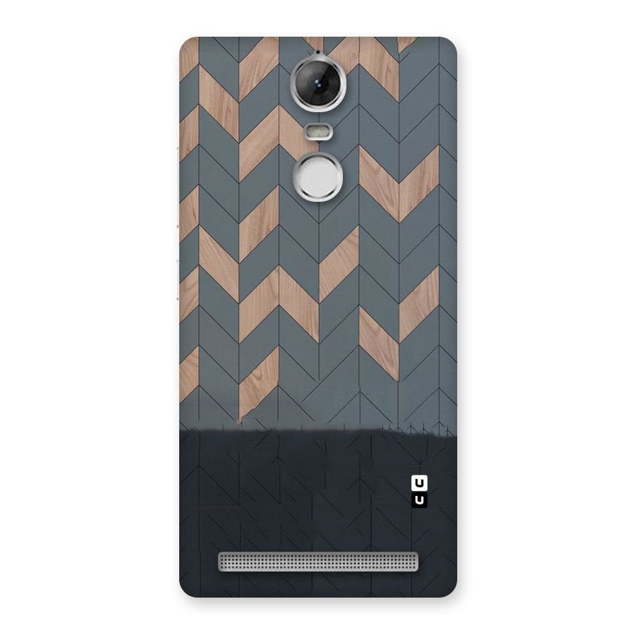 Greyish Wood Design Back Case for Vibe K5 Note