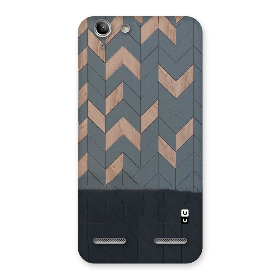 Greyish Wood Design Back Case for Vibe K5 Plus