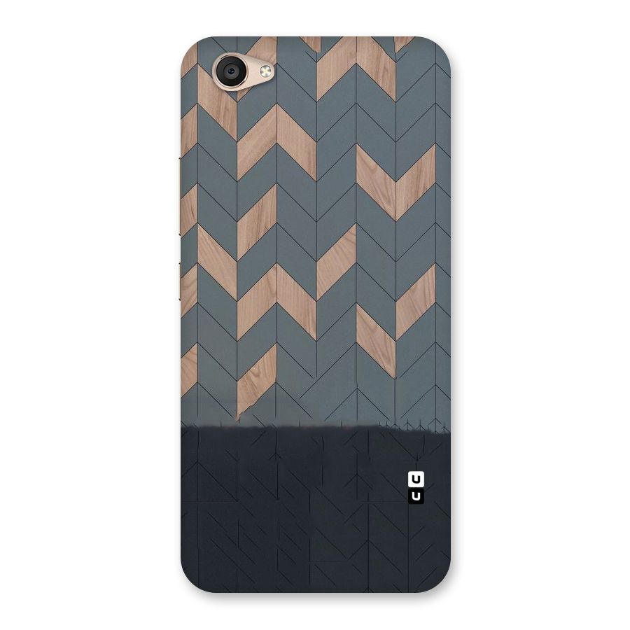 Greyish Wood Design Back Case for Vivo V5 Plus