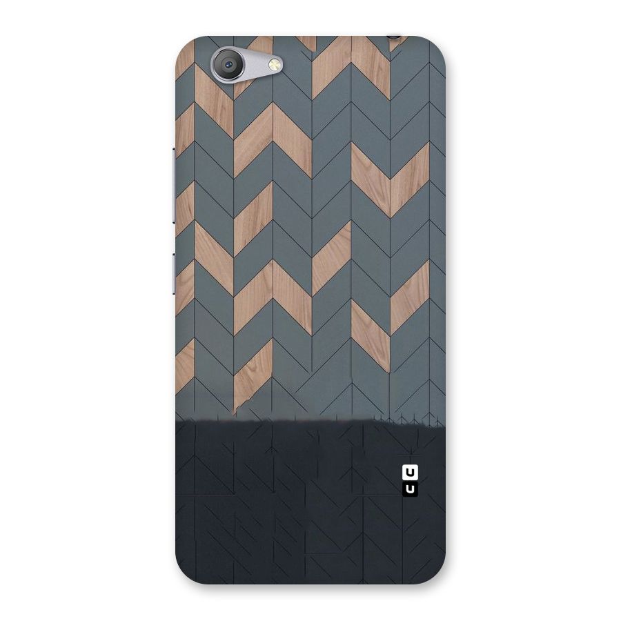 Greyish Wood Design Back Case for Vivo Y53