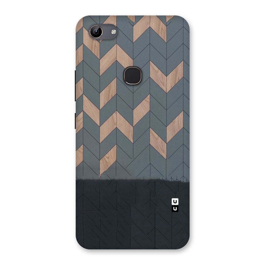 Greyish Wood Design Back Case for Vivo Y81