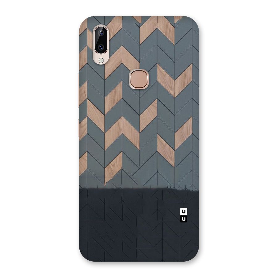 Greyish Wood Design Back Case for Vivo Y83 Pro