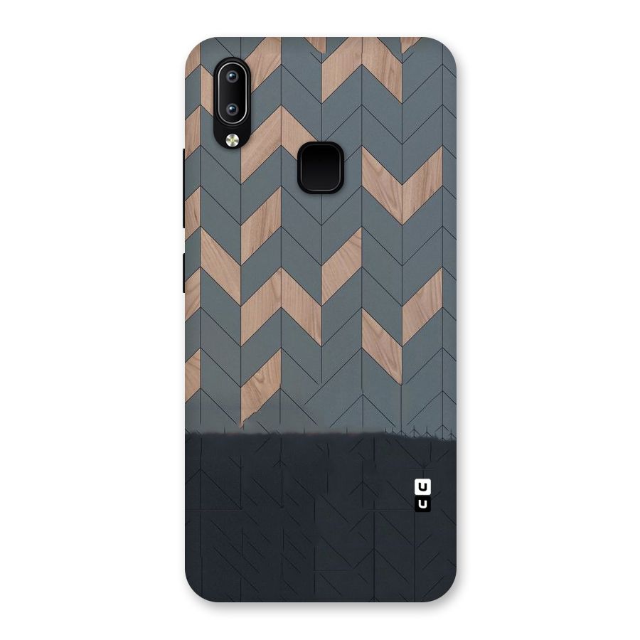 Greyish Wood Design Back Case for Vivo Y93