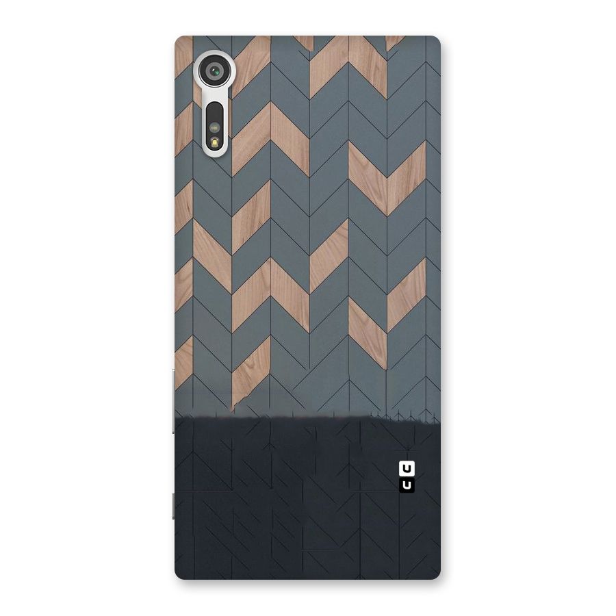 Greyish Wood Design Back Case for Xperia XZ