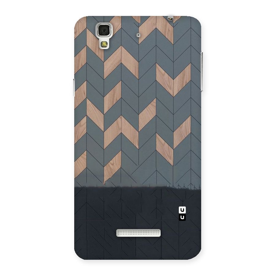 Greyish Wood Design Back Case for YU Yureka Plus
