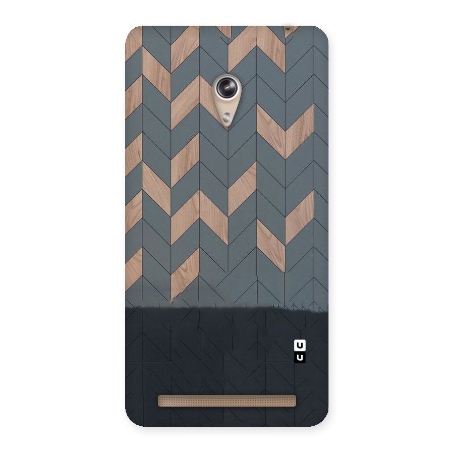 Greyish Wood Design Back Case for Zenfone 6